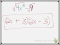 Factoring and Square Roots Concepts