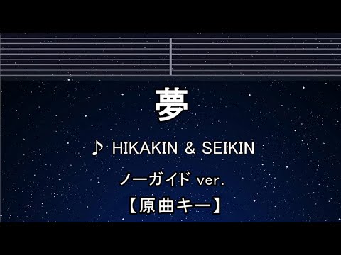 カラオケ♬【原曲キー±8】夢 – ヒカキン & セイキン 【ガイドメロディなし】 インスト, 歌詞