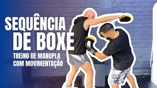 Sequencia de boxe aplicando movimentação - Footworks