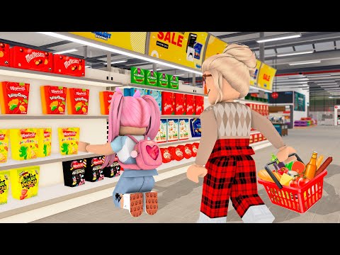 DIA DE SUPERMERCADO COM A VOVÓ! 🛒 RoMart Shopping - ROBLOX