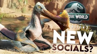 PTEROSAUR SOCIALS? Bat Cave Builds? JWE3 New Footage Breakdown Analysis