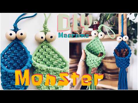 MACRAME MONSTERS hanging pocket