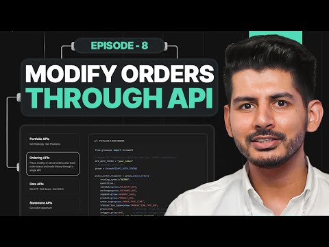 How to Modify Orders Using an API for Algo Trading?