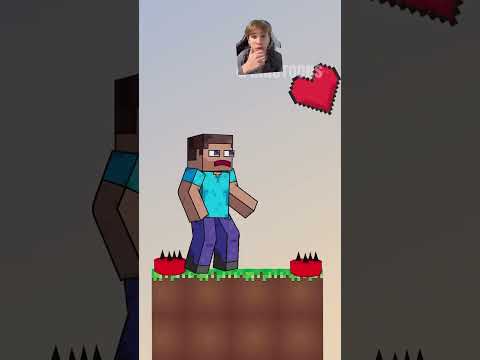 HELP STEVE SAVE THE BABY - HELP HIM #minecraftshorts #minecraft LIKE AND SUBSCRIBE 😳💞