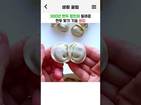 300년 만두 장인이 알려준 만두 빚기 기술 꿀팁