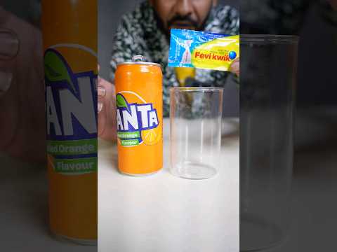 Fevi kwik in Fanta ! #fanta #fevikwik #yashkeexperiments #shorts #reaction