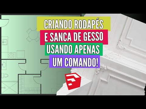 Criando Rodapé e Sanca de Gesso com Follow-Me! [Passo a Passo Rápido] #SketchUp