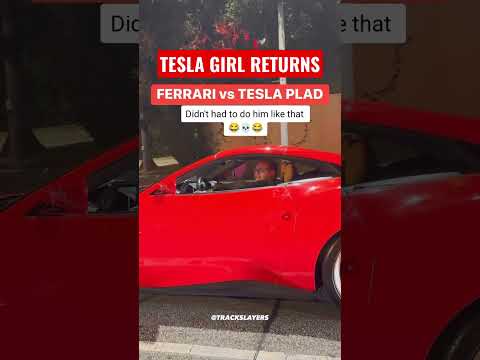Tesla Plaid Girl vs Ferrari V12 ?