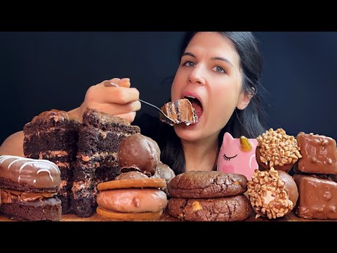 CHOCOLATE PARTY PT.2 | CAKES, COOKIES, ICE CREAM | MUKBANG | ASMR | EATING SOUNDS