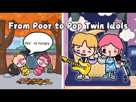 From Poor to Pop Twin Idols 🥺🎤🤩| Toca Sad Story | Toca Life World | Toca Boca