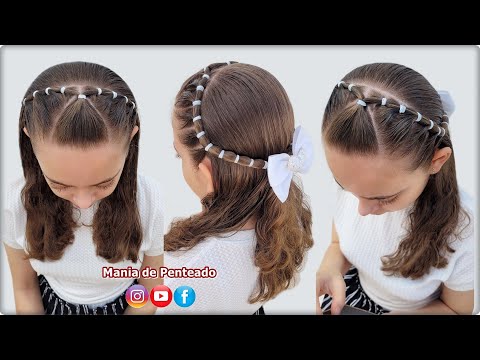 Penteado Fácil para Réveillon e Ano Novo 🌟| Easy Hairstyle for New Year 🌟| Hairstyles for Girls 😍