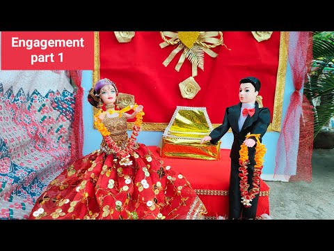 Barbie Doll All Day Routine In Indian Village| barbie and ken shadi|barbie and ken engagement part-1