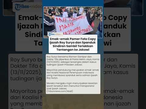 Emak-emak Pendukung Roy Suryo Teriak di Polda, Pamer Ijazah Asli Tantang Keaslian Dokumen Jokowi