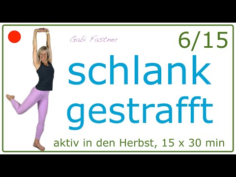 6/15🍁30 min. schlank gestrafft | Fett verbrennen, Taille & Figur formen | ohne Geräte, im Stehen