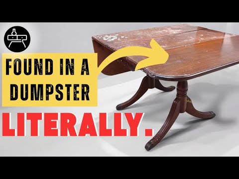 ONE PERSON'S TRASH... Refinishing a Damaged DUMPSTER Drop Leaf Table