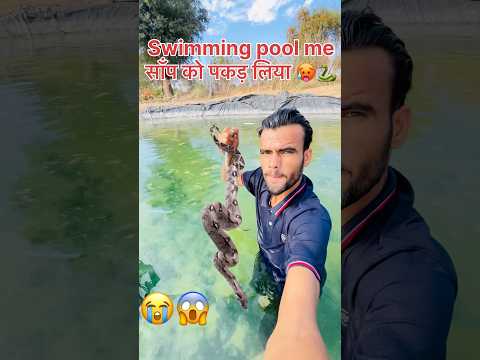 Swimming pool से साँप को पकड़ लिया 🐍😱Part-3 #minivlog #shorts #vlog