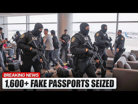 ICE Units LOCK DOWN Atlanta Airport Lounge  1,600 Fake Passports Seized On Site