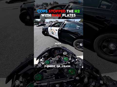 Police stop H2 with fake plates 🚓🚨😱