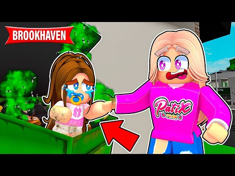 ZNALAZŁAM PORZUCONE DZIECKO w ŚMIETNIKU na BROOKHAVEN w ROBLOX! 😭