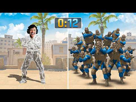 CS 2, mas... 1 INVISÍVEL contra 30 JOGADORES REAIS! (partida mais difícil da vida)