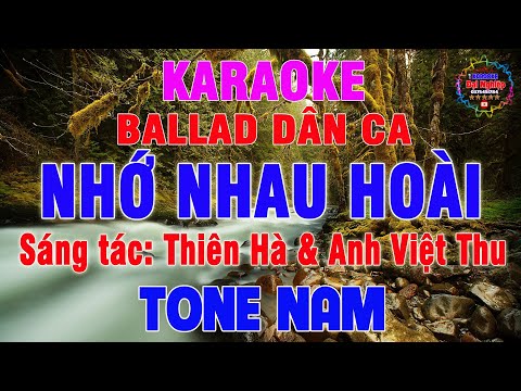 Nhớ Nhau Hoài Karaoke Tone Nam Ballad Dân Ca Nhạc Sống 2023 || Karaoke Đại Nghiệp