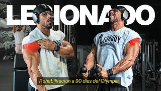 Me LESIONO a 13 semanas del Mr. OLYMPIA | Entreno de BRAZOS completo REHABILITACIÓN + FISIO