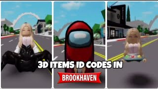 NEW!! 10 3D ITEMS ID CODES IN BROOKHAVEN - Roblox | #roblox #ytvideos #brookhaven #idcodes