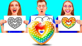 Quién Lo Dibuja Mejor Toma El Desafío Del Premio | Trucos de Arte Geniales PaRaRa Challenge