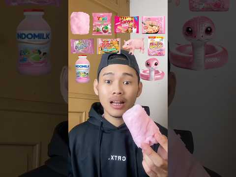 MAKAN EMOJI PINK S4BUN 😬 SIAPA YANG PERNAH MAKAN B4BI PINK 😮 AKU GA PERNAH