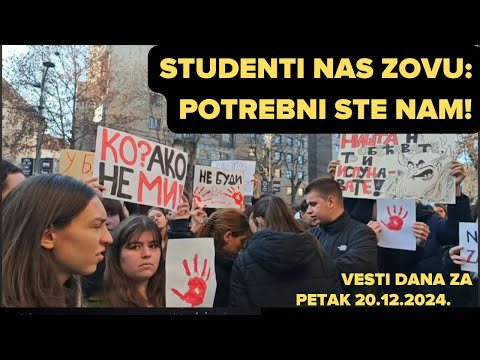 Vesti dana: Svi na protest studenata i seljaka u nedjelju u 16 sati - ljulja se!