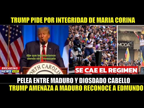 URGENTE!!! TRUMP ADVIERTE sobre secuestro de MARIA CORINA reconoce a EDMUNDO