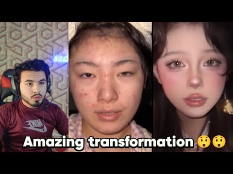 Amazing transformation girls Trend 📈😯😯 Funny reaction video @basirreacts