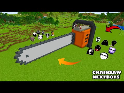 SURVIVAL CHAINSAW HOUSE WITH 100 NEXTBOTS in Minecraft - Minecraft Horror Gameplay 😨 - Coffin Meme