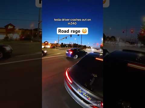 Tesla Driver Road Rage On Camera 😳 #tesla #police #cops