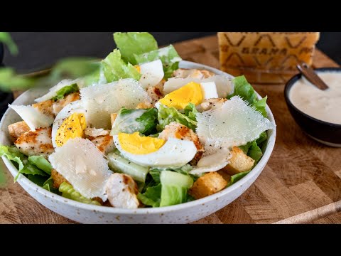 La Meilleure Salade César Maison + Sauce Ultra Crémeuse & Poulet Grillé