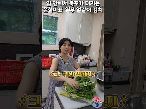 입 안에서 축포가 터지는 윤설미표 열무 얼갈이 김치 #shorts #얼갈이김치 #열무김치 #김치 #윤설미