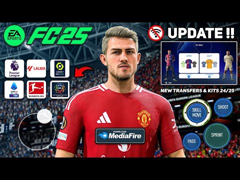 FIFA 16 MOD EA FC 25 Android OFFLINE | New Update Transfers & Kits 24/25 Real Face Best Graphics HD