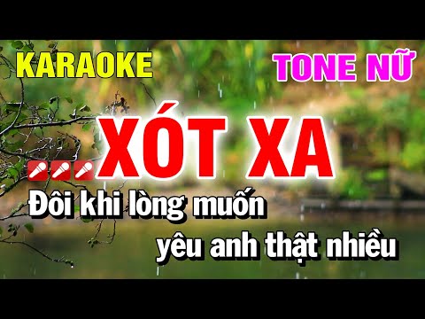 Karaoke Xót Xa Tone Nữ Nhạc Sống Hay Nhất | Nguyễn Linh