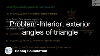 Problem-Interior, exterior angles of triangle