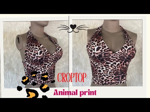 ✨ ¡Blusa Animal Print Juvenil SIN PATRONES! | Corta, con Espalda Descubierta y Súper Fácil ✂️👗#diy