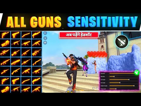 All Gun Headshot Sensitivity Setting After New OB46 Update | Free Fire Max Auto Headshot Sensitivity