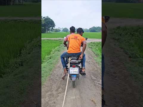 There is an obstacle behind the bike.#1million