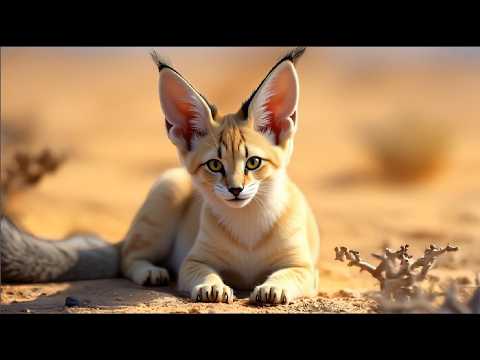 O gato do deserto, não bebe água, late e devora o mais venenoso do deserto