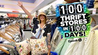 THRIFTING 100 STORES! | Ep. 1: Amazing Vintage Finds | Goodwill Shopping | Shopping for Resale