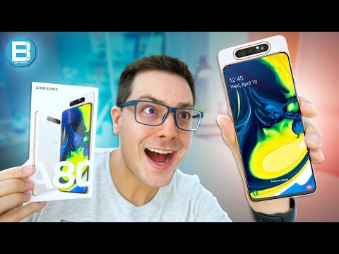 GALAXY A80! Um MONSTRO de TELA e CÂMERA TRANSFORMER! UNBOXING!