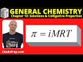 Osmotic Pressure and Related Concepts