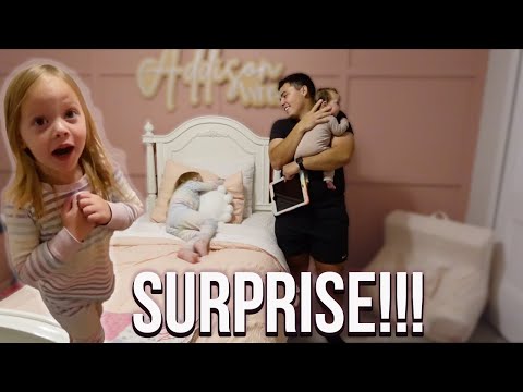 SURPRISING OUR 2 YEAR OLD WITH A ROOM MAKEOVER!!! *room swap*