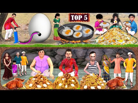 School Picnic Egg Omelette Cooking Underground Omelette Biryani Hindi Kahaniya Hindi Moral Stories