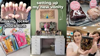 the last days of summer vlog... new vanity tour, locker set up, going to Wonderverse