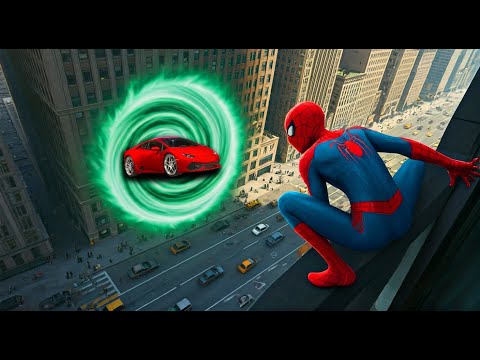 GTA 5 Random Portals #77 (Spider-Man Stealing Car From Neighborhood)